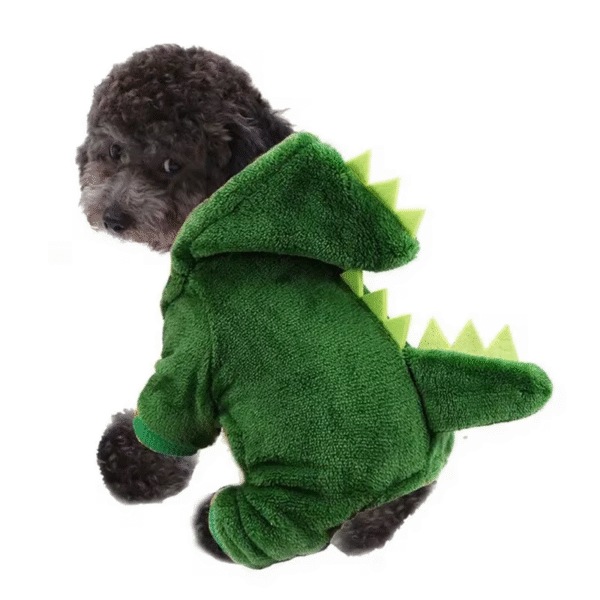 Pet Cat Dog Halloween Dog Clothes for Small Dogs Funny Dinosaur Cosplay Costume Winter Warm Cat Coat Fleece Hoodies Sweater - Image 6