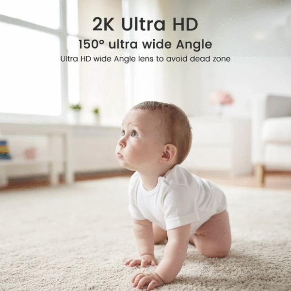 4MP 2K Wifi Indoor High-Definition Crying Detection Baby Monitor Full-Color Night Vision 360 Degree Rotating Network Camera - Image 3