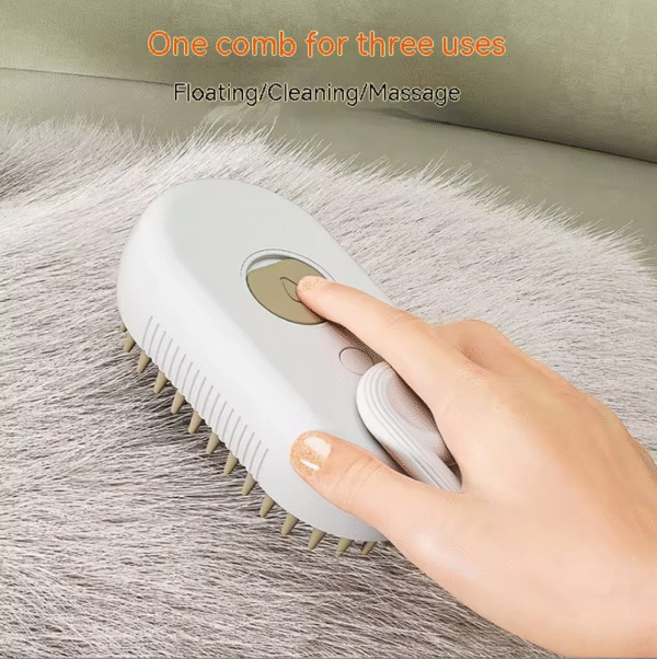 New Pet Spray Comb for Cats and Dogs Pet Electric Spray Hair Removal Comb One Key Spray Anti-Flying Massage Brush, Clean Massage - Image 4