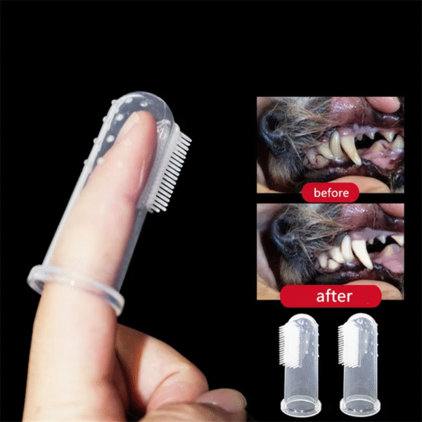 Hot Selling Soft Pet Finger Toothbrush Teddy Dog Brush Bad Breath Tartar Teeth Care Dog Cat Cleaning Supplies Soft Tooth Brush - Image 3