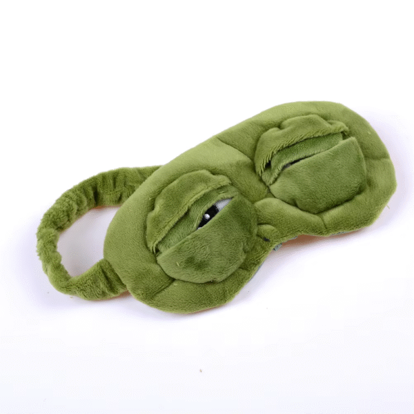 3D Sad Frog Sleep Mask Natural Sleeping Eyeshade Cover Shade Eye Patch Women Men Soft Portable Blindfold Travel Eyepatch - Image 3