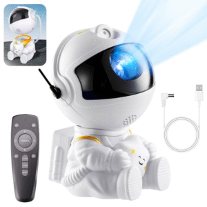 Astronaut Projector Night Light for Summer, Astronaut Ceiling LED Light Mini Projector, Rotation Ambient Lighting with Variable Nebula Effect, Spaceman Projector Ambient Lights for Home Bedroom Decor, Room Accessories, Back to School Gifts