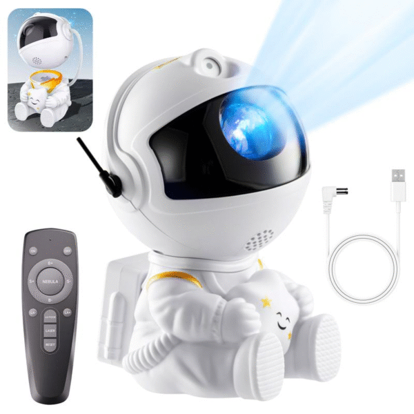 Astronaut Projector Night Light for Summer, Astronaut Ceiling LED Light Mini Projector, Rotation Ambient Lighting with Variable Nebula Effect, Spaceman Projector Ambient Lights for Home Bedroom Decor, Room Accessories, Back to School Gifts