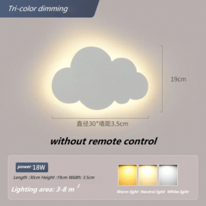 Cloud Wall Lamp Ins Style Minimalist Bedside Lamp Cute Cartoon Boys and Girls Children'S Room Bedroom Wall Lamp Study Lamp