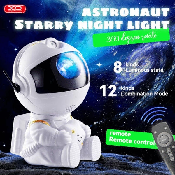 Astronaut Projector Night Light for Summer, Astronaut Ceiling LED Light Mini Projector, Rotation Ambient Lighting with Variable Nebula Effect, Spaceman Projector Ambient Lights for Home Bedroom Decor, Room Accessories, Back to School Gifts - Image 2
