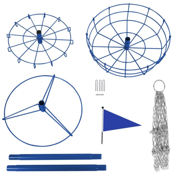 Yaheetech Portable Disc Golf Basket Target - 12-Chain, 25.2" Diameter, Lightweight & Easy to Assemble, Galvanized Steel, Portable Design - Image 6