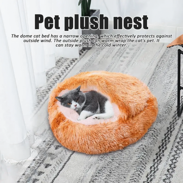 Pet Beds Soft Plush Cats Dogs House Bed for Dog with Slip Resistant Bottom Indoor Cat Cave Bed Machine Washable Pet Supplies - Image 7