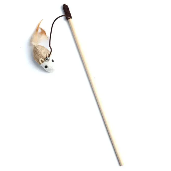 1PC Teaser Feather Toys Kitten Funny Colorful Rod Cat Wand Toys Wood Pet Cat Toys Interactive Stick Pet Cat Supplies - Image 14