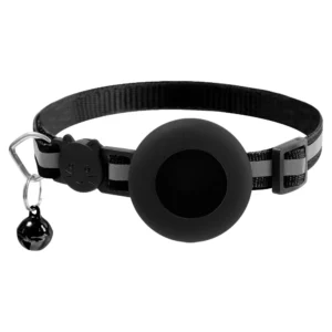 For Apple Airtags Cover Cat Collar Bell Ring Luminous Nylon Kitten Dog Collar for Airtag GPS Finder anti Loss Tracker Device