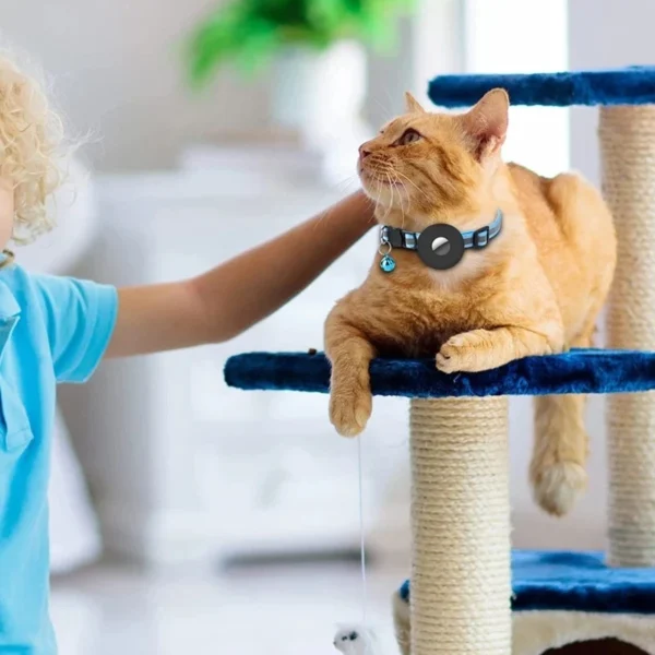 For Apple Airtags Cover Cat Collar Bell Ring Luminous Nylon Kitten Dog Collar for Airtag GPS Finder anti Loss Tracker Device - Image 7