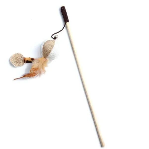 1PC Teaser Feather Toys Kitten Funny Colorful Rod Cat Wand Toys Wood Pet Cat Toys Interactive Stick Pet Cat Supplies - Image 11