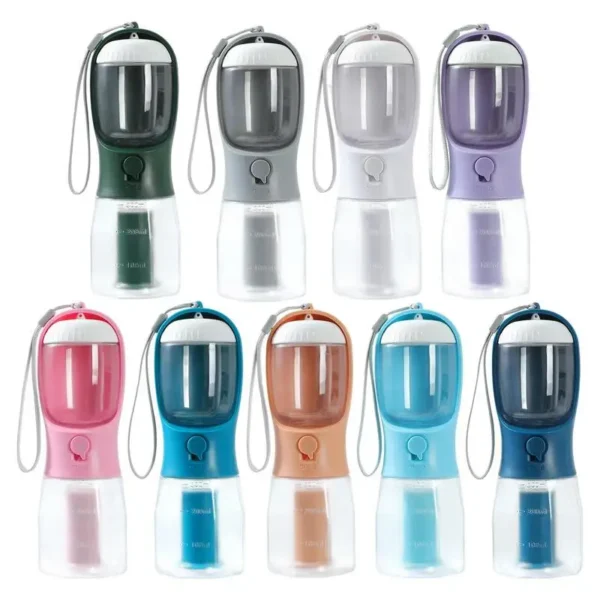 3 in 1 Portable Dog Water Bottle for Outdoor Walking Pet Drinker Cats Dogs Bowl Food Dispenser with Garbage Bag Pet Supplies - Image 8