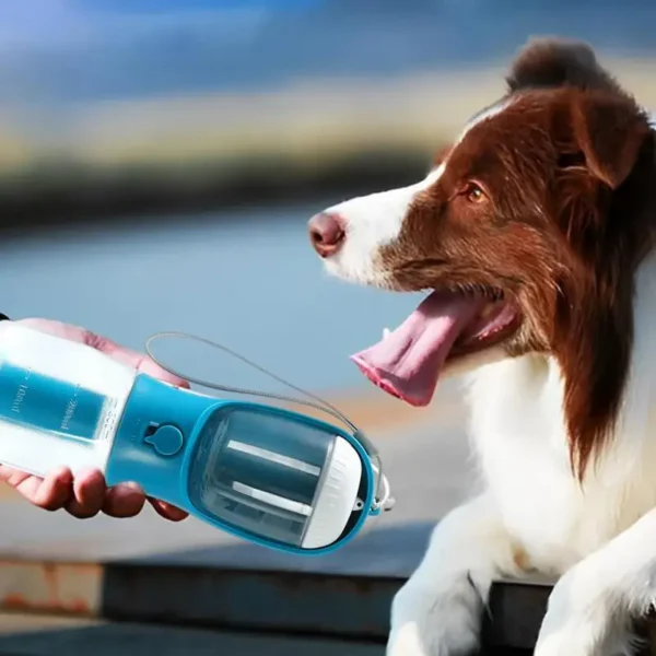 3 in 1 Portable Dog Water Bottle for Outdoor Walking Pet Drinker Cats Dogs Bowl Food Dispenser with Garbage Bag Pet Supplies - Image 5