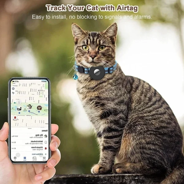 For Apple Airtags Cover Cat Collar Bell Ring Luminous Nylon Kitten Dog Collar for Airtag GPS Finder anti Loss Tracker Device - Image 8
