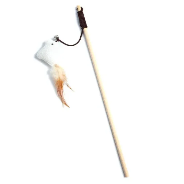 1PC Teaser Feather Toys Kitten Funny Colorful Rod Cat Wand Toys Wood Pet Cat Toys Interactive Stick Pet Cat Supplies - Image 15