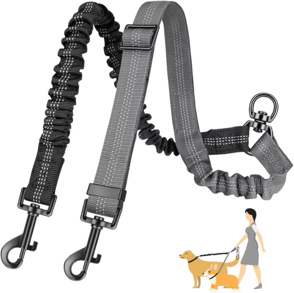 Dual Dog Leash for Large and Small Dogs - Adjustable Double Lead with Shock Absorption - Image 8