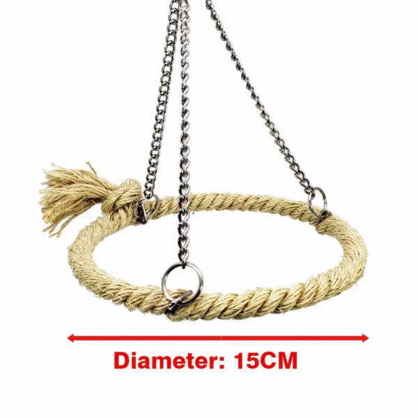 Bird Rope Ring Swing Toys Budgie Cockatiel Hanging Cage Hammock Perch Parrot Toy Bird Toy Bird Accessories Pet Toys - Image 6
