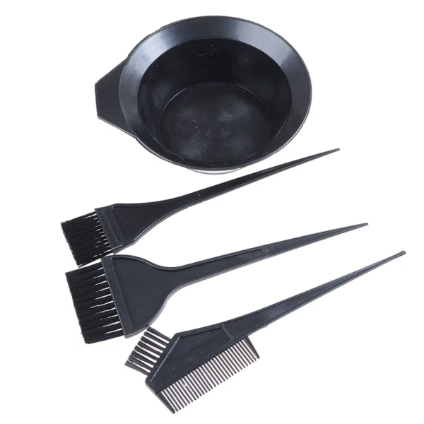 4Pcs Hair Color Dye Bowl Comb Brushes Tool Kit Set Tint Coloring Dye Bowl Comb - Image 3