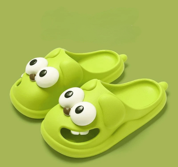Tongue Kiss Slippers Big Eye Dog Slippers,Cute Funny Big Eye Dog Fun Cartoon Package Head Eva Slippers for Women - Image 11