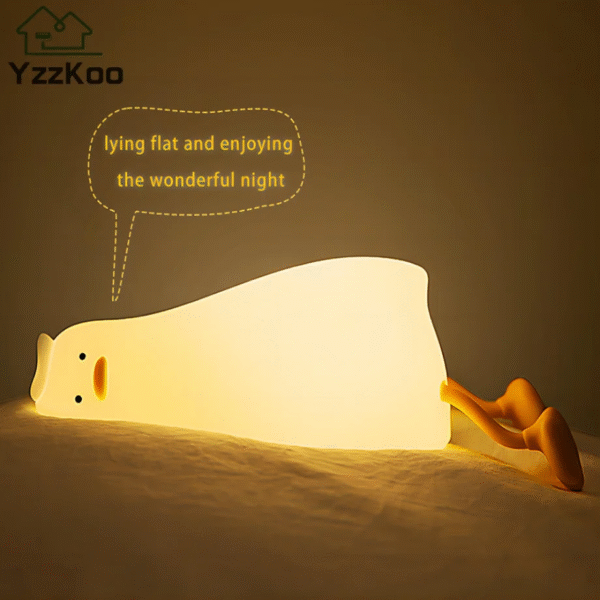 LED Children Night Light Rechargeable Silicone Squishy Duck Lamp Child Holiday Gift Sleeping Creative Bedroom Desktop Decor Lamp - Image 2
