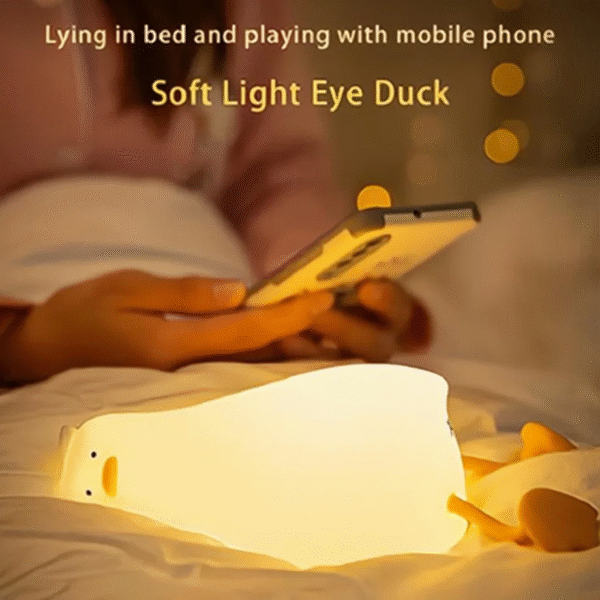 LED Children Night Light Rechargeable Silicone Squishy Duck Lamp Child Holiday Gift Sleeping Creative Bedroom Desktop Decor Lamp - Image 3