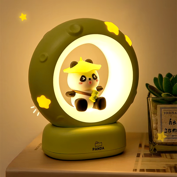 LED Night Light Panda Astronaut Bedside Sleeping Night Lights USB Charging Silicone Children Gife Eye Protection Lamp Lighting - Image 3
