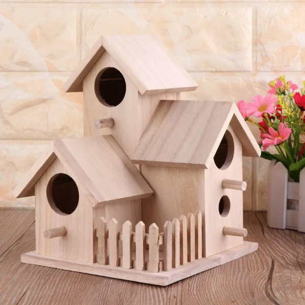 Wooden Birdhouse Kit for Painting and Decorating - Blank Canvas Craft Project - Image 2