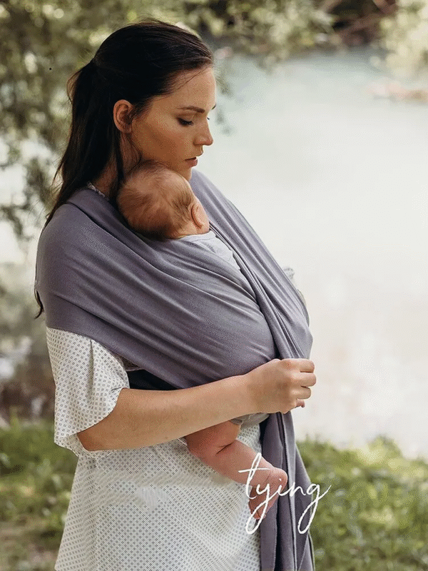 Cotton Baby Wrap Carrier Newborn to Toddler Stretchy Cotton Travel Baby Wrap Carrier Baby Sling 0-36 Months - Image 7