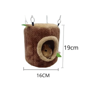 Tree Stump Shape Warm Hamster Hammock Winter Mole Tunnel Small Animal Hanging Bed Hamster Nest Pet Cage Household Supplies