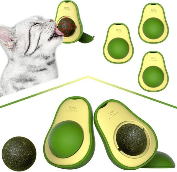 Cute Avocado Catnip Toys Cat Teeth Cleaning Toy Cat Supplies Catnip Mini Cat Treat Toys Interactive Pet Toys Pet Products Pet Avocado Ball Cute Funny Mint Cleaning Teeth Toy for Cat Supplies - Image 15