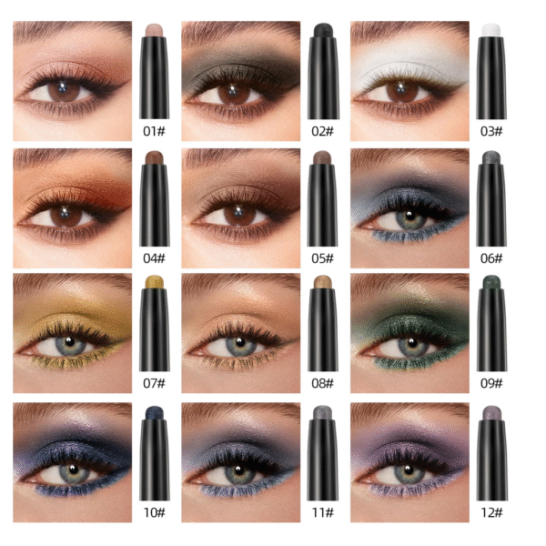 Pearlescent Silkworm Pen Waterproof Pencil Glitter Matte Nude Gold Eye Shadow Pen Pigment Cosmetics - Image 3