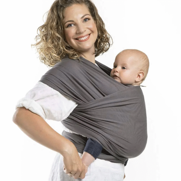 Cotton Baby Wrap Carrier Newborn to Toddler Stretchy Cotton Travel Baby Wrap Carrier Baby Sling 0-36 Months - Image 5