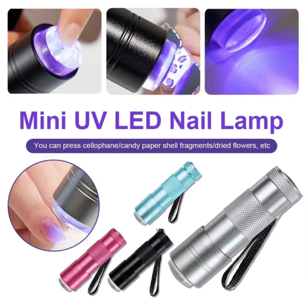 Handheld Nail Art UV Press Light UV Lamp with Jelly Silicone Nail Art Stamper for Nail Dryer Gel Polish Quick Dry Lamp Tools - Image 3