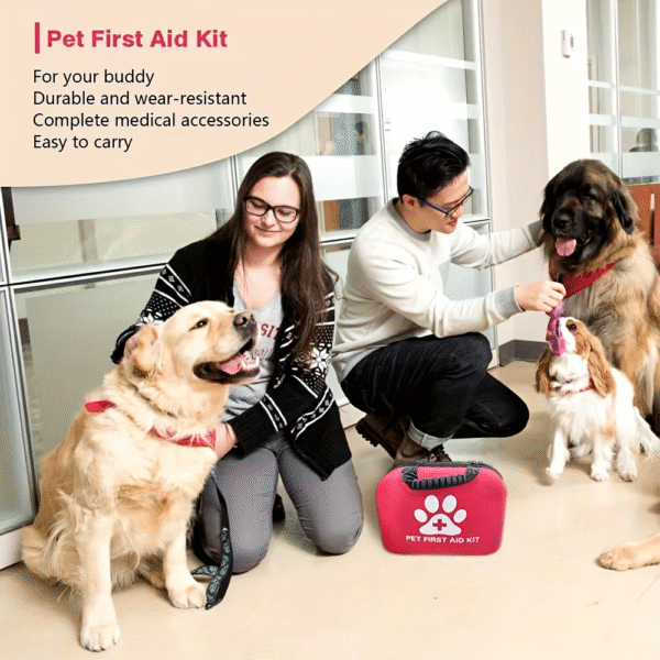 127 Compact Dog and Cat Travelling First Aid Kit with Emergency Supplies and Pet First Aid Manual for Hiking, Camping and Huntin - Image 5