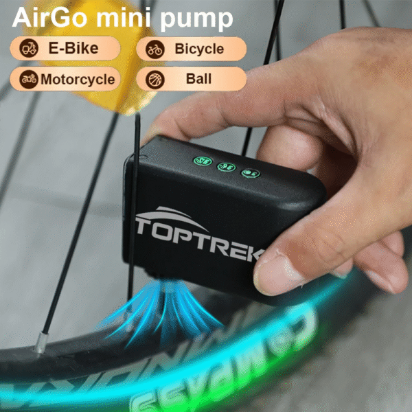 100Psi Mini Electric Air Pump Portable 1260Mah Bicycle Pump Inflator Presta Schrader Valve Road MTB Bike Motorcycle Pump - Image 2