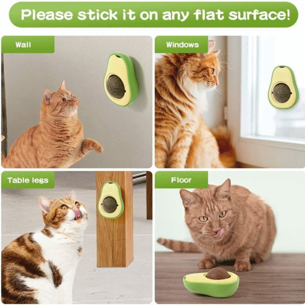 Cute Avocado Catnip Toys Cat Teeth Cleaning Toy Cat Supplies Catnip Mini Cat Treat Toys Interactive Pet Toys Pet Products Pet Avocado Ball Cute Funny Mint Cleaning Teeth Toy for Cat Supplies - Image 14