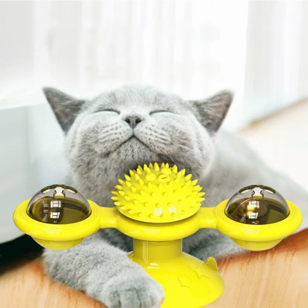 Multifunctional Cat Toy with Glowing Ball & Catnip, Suction Cup Design, Interactive Play & Teeth Massage - Image 2