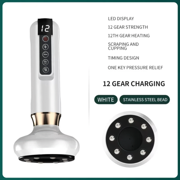 Tricolor Electric Massager Guasha anti Cellulite Vacuum Suction Cup Beauty Health Scraping Infrared Heat Slimming Massage Thera - Image 8