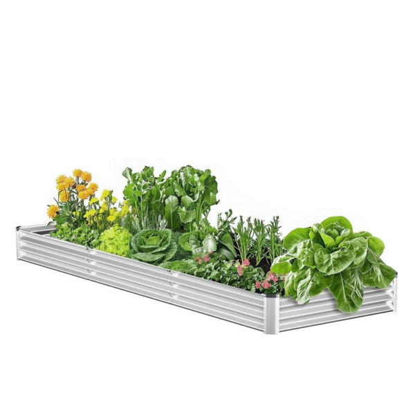 VEVOR Galvanized Raised Garden Bed 80" X 40" X 19" Metal Planter Box, Gray Steel for Growing Vegetables, Flowers, Flowers, Herbs, and Succulents Fathersdaygift - Image 22