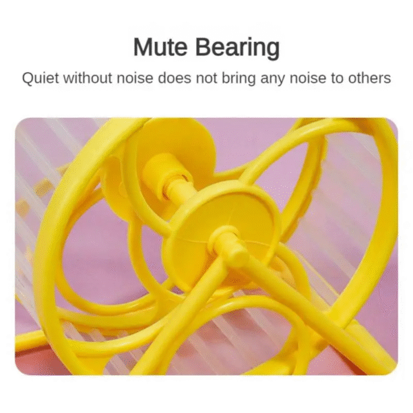Silent Hamster Running Wheel 12.5cm for Small Pets - Anti-Jamming Exercise Wheel with Stand - Image 5
