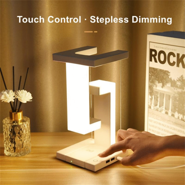 Creative Floating Light, USB Powered Touch Control Night Light, Decorative Dimmable Ambient Desktop Light with Wireless Charging Function for Home, Home Decor - Image 4
