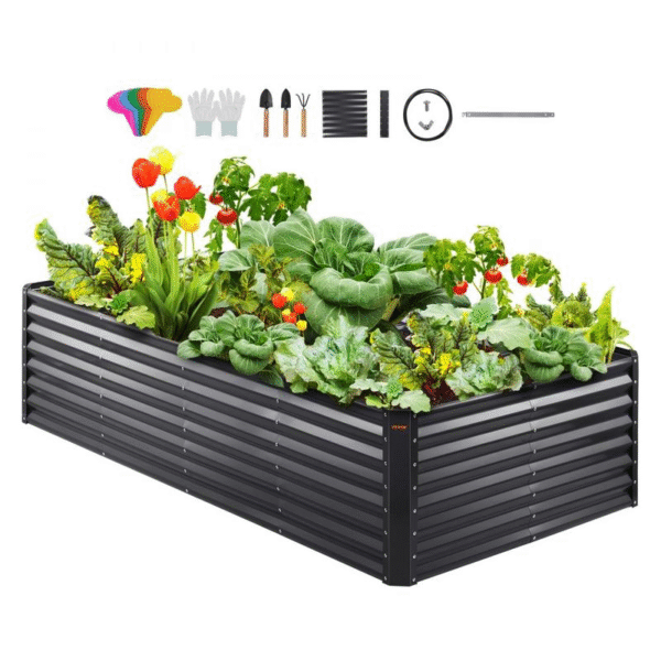 VEVOR Galvanized Raised Garden Bed 80" X 40" X 19" Metal Planter Box, Gray Steel for Growing Vegetables, Flowers, Flowers, Herbs, and Succulents Fathersdaygift - Image 11