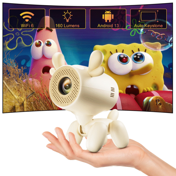 JY320 Mini Projector 1280*720 BT5.0 Android 13 Support 1080P for Kid Birthday Gift Cinema Outdoor Portable Proyector