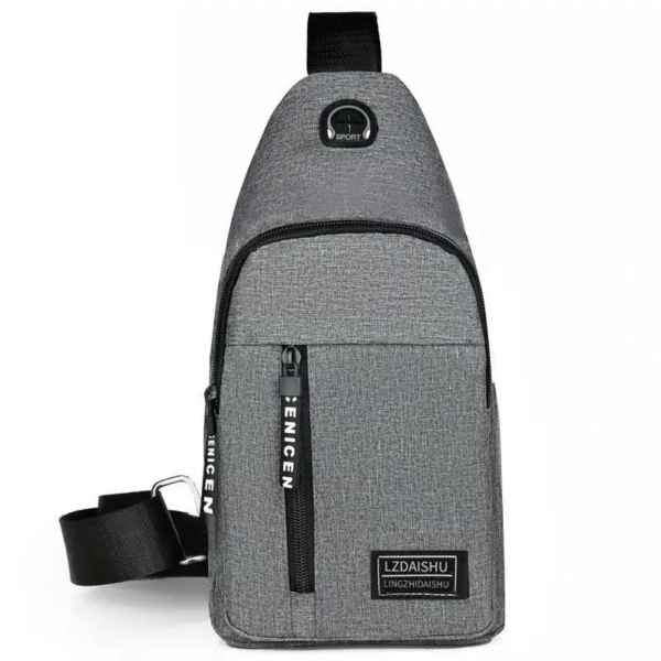 Men'S Bag Solid Color Men'S Chest Bag Outdoor Casual Fashionable Small Satchel Canvas Handbag Zipper Messenger Fashion Bags - Image 9