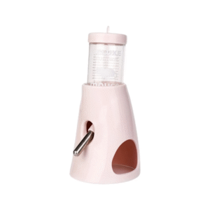 No Drip Water Bottle with Stand for Hamster and Guinea Pig - 2.7oz Leak-Proof Pet Waterer