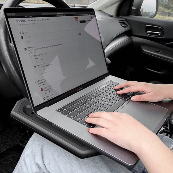 Premium Multifunctional Car Steering Wheel Tray Table - Versatile Portable Workstation & Snack Holder for On-The-Go Convenience - Image 3