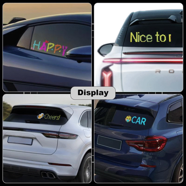 JOYYE LED Sign, LED Car Screen, DIY Text, Patterns & Animations for Car, Store, Flexible Screen Display Animation Message Scrolling Sign APP Control - Image 9