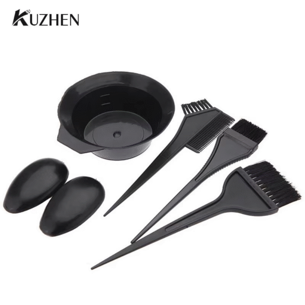 4Pcs Hair Color Dye Bowl Comb Brushes Tool Kit Set Tint Coloring Dye Bowl Comb - Image 2
