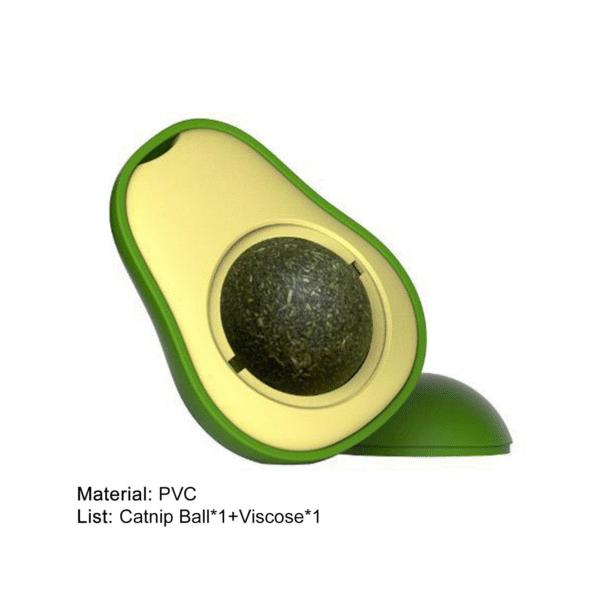 Cute Avocado Catnip Toys Cat Teeth Cleaning Toy Cat Supplies Catnip Mini Cat Treat Toys Interactive Pet Toys Pet Products Pet Avocado Ball Cute Funny Mint Cleaning Teeth Toy for Cat Supplies - Image 10