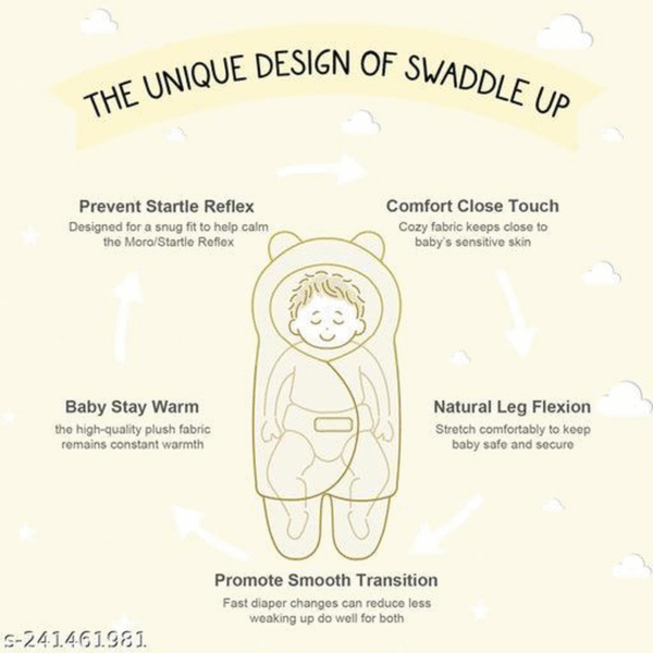 AARNAV Baby Blanket Wearable Swaddle Wrapper for Baby Boys and Baby Girls, Unicorn Navy Blue - Image 4